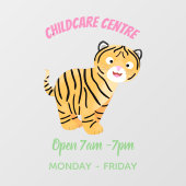 Cute happy tijgerkub cartoon raamsticker (Vel)