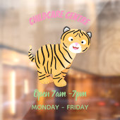 Cute happy tijgerkub cartoon raamsticker (Vel 2)