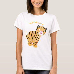 Cute happy tijgerkub cartoon t-shirt