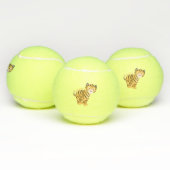 Cute happy tijgerkub cartoon tennisballen (Multi)