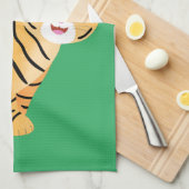 Cute happy tijgerkub cartoon theedoek (Quarter Fold)