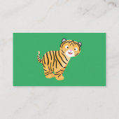 Cute happy tijgerkub cartoon visitekaartje (Achterkant)