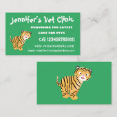 Cute happy tijgerkub cartoon visitekaartje (Voorkant / Achterkant)