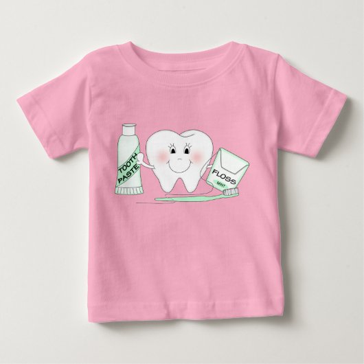 Cute Happy Tooth Toddler T-Shirt (Voorkant)