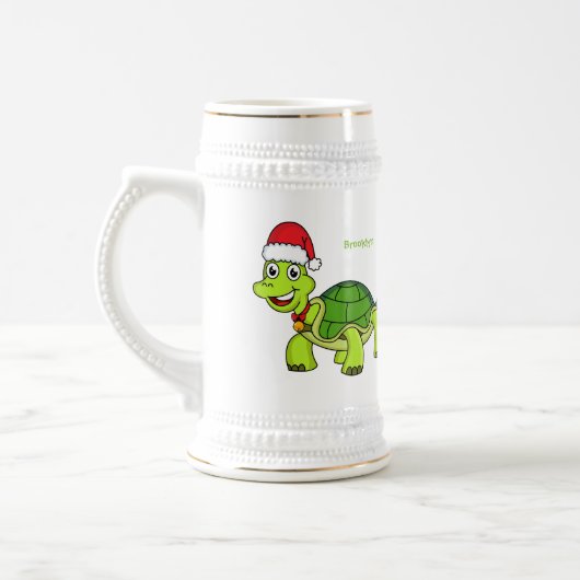 Cute happy tortoise in Santa hat Bierpul (Links)