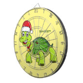 Cute happy tortoise in Santa hat Dartbord (Voorkant Rechts)
