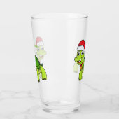 Cute happy tortoise in Santa hat Glas (Links)