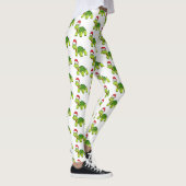 Cute happy tortoise in Santa hat Leggings (Rechts)