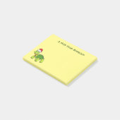 Cute happy tortoise in Santa hat Post-it® Notes (Schuin)