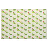 Cute happy tortoise in Santa hat Stof (Fat Quarter)