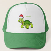 Cute happy tortoise in Santa hat Trucker Pet (Voorkant)