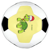 Cute happy tortoise in Santa hat Voetbal (Gedraaid)