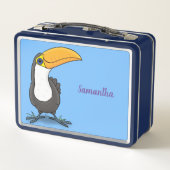 Cute happy toucan cartoon illustratie (Achterkant)