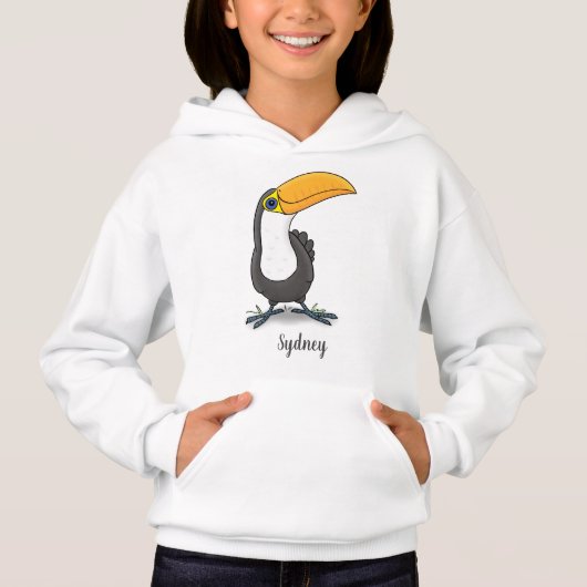 Cute happy toucan cartoon illustratie (Voorkant)