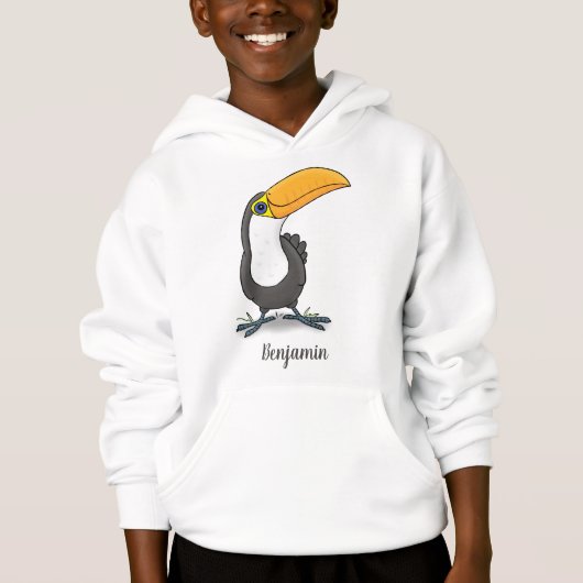 Cute happy toucan cartoon illustratie (Voorkant)