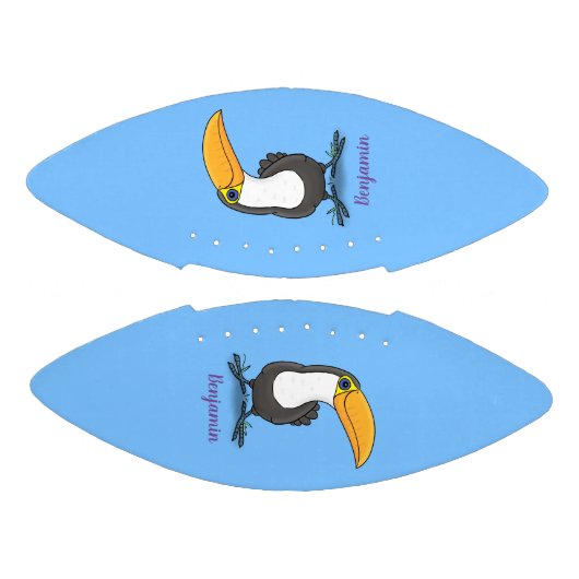 Cute happy toucan cartoon illustratie american football (Panelen)