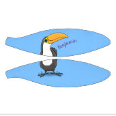 Cute happy toucan cartoon illustratie basketbal (Panelen)