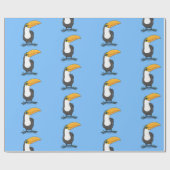 Cute happy toucan cartoon illustratie cadeaupapier (Vlak)