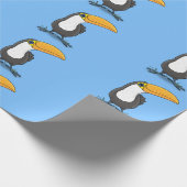 Cute happy toucan cartoon illustratie cadeaupapier (Hoek)