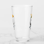 Cute happy toucan cartoon illustratie glas (Links)