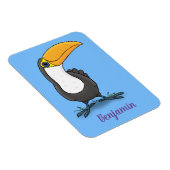 Cute happy toucan cartoon illustratie magneet (Rechterzijde)