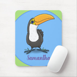 Cute happy toucan cartoon illustratie muismat