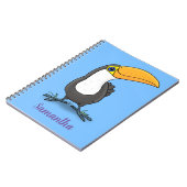 Cute happy toucan cartoon illustratie notitieboek (Linkerzijde)