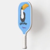 Cute happy toucan cartoon illustratie pickleball paddle (Links)