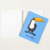 Cute happy toucan cartoon illustratie planner (Display)