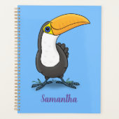 Cute happy toucan cartoon illustratie planner (Voorkant)