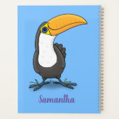 Cute happy toucan cartoon illustratie planner (Achterkant)