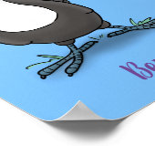 Cute happy toucan cartoon illustratie poster (Hoek)