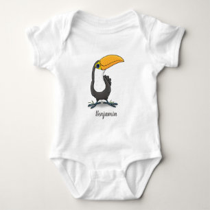 Cute happy toucan cartoon illustratie romper