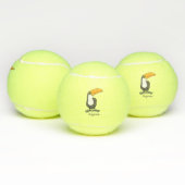 Cute happy toucan cartoon illustratie tennisballen (Multi)