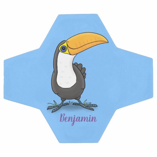 Cute happy toucan cartoon illustratie voetbal (Enkel)