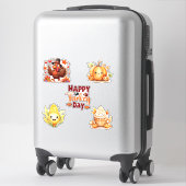 Cute Happy Turkey Day Thanksgiving Stickers (Koffer)
