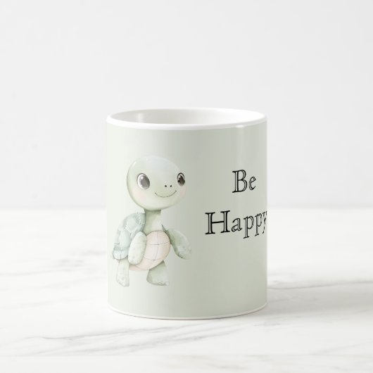 Cute Happy Turtle Koffiemok (Center)