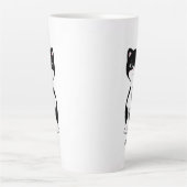 Cute Happy Tuxedo Cat Latte Mok (Voorkant)