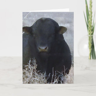 Cute Happy Vaderdag Ranch Boerderij Bull Kaart
