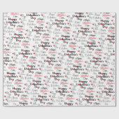 Cute Happy Valentines Day Cadeaupapier (Vlak)