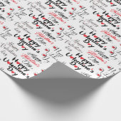 Cute Happy Valentines Day Cadeaupapier (Hoek)