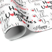 Cute Happy Valentines Day Cadeaupapier (Rol Hoek)