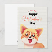 Cute Happy Valentine's Day Card Feestdagenkaart (Voorkant / Achterkant)