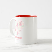 Cute Happy Valentines Day Coffee Mug Tweekleurige Koffiemok (Voorkant links)