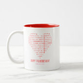 Cute Happy Valentines Day Coffee Mug Tweekleurige Koffiemok (Links)