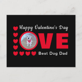 Cute Happy Valentines Day Dog Dad Love Hearts Red Briefkaart