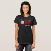 Cute Happy Valentines Day Dog Love Hearts Red T-shirt (Voorkant volledig)