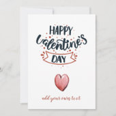 Cute Happy Valentines Day Feestdagenkaart (Voorkant)