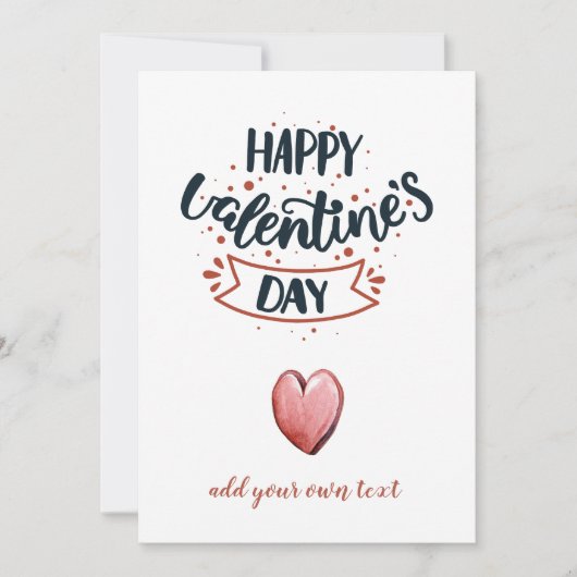 Cute Happy Valentines Day Feestdagenkaart (Voorkant)