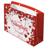 Cute Happy Valentine's Day Groot Cadeauzakje (Achterkant Gekanteld)